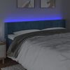 vidaXL LED Kopfteil Dunkelblau 163x16x78/88 cm Samt