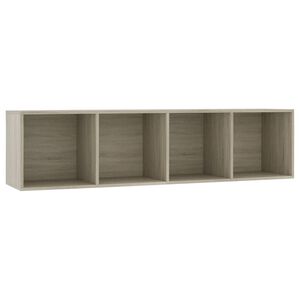 vidaXL B&uuml;cherregal/TV-Schrank Sonoma-Eiche 143&times;30&times;36 cm