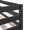 vidaXL Etagenbett mit Vorh&auml;ngen Wei&szlig; Schwarz 90x200 cm Kiefernholz