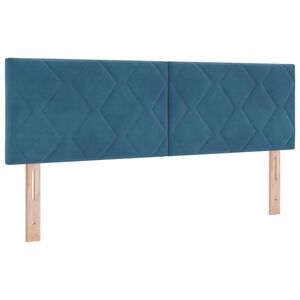 vidaXL Kopfteil mit Kopfteil Dunkelblau 160 cm Samt