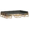 vidaXL Outdoor-Sofagarnitur 10 stk. Wei&szlig; und Anthrazit