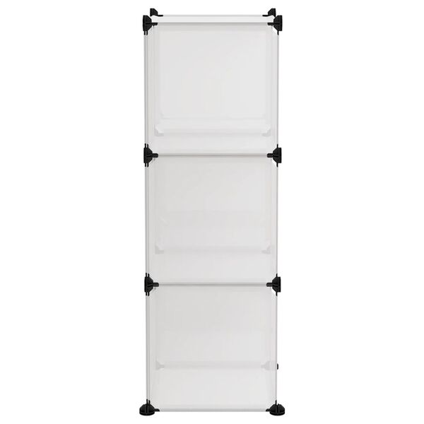 vidaXL Regalsystem mit 6 W&uuml;rfeln Transparent PP