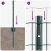 vidaXL Zaun mit Pfosten Gr&uuml;n 0,6 x 10 m Stahl und PVC