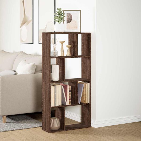vidaXL B&uuml;cherregal Braun Eichen-Optik 60x20x120,5 cm Holzwerkstoff