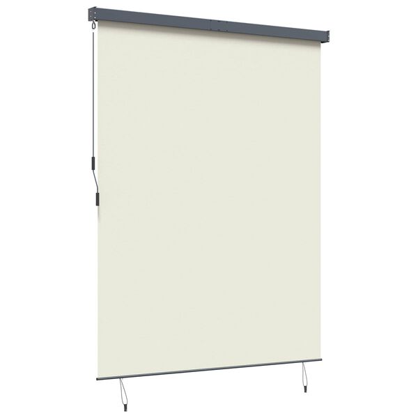 vidaXL Outdoor Rollo Gestreift Verstellbar Creme 200 x 250 cm Stoff