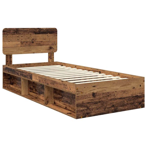 vidaXL Bettrahmen Altholz 100 x 200 cm Massives Kiefernholz