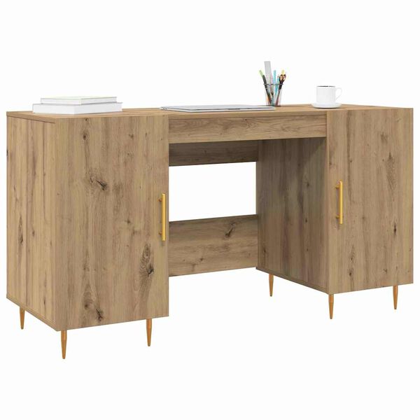 vidaXL Schreibtisch Artisan-Eiche 140 x 50 x 75 cm Holzwerkstoff