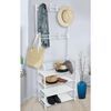 Storage solutions Kleiderst&auml;nder mit 4 Ablagen 60x26x155 cm Wei&szlig;