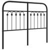 vidaXL Kopfteil Metall Schwarz 120 cm
