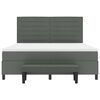 vidaXL Boxspringbett mit Matratze Dunkelgrau 180 x 200 cm Stoff