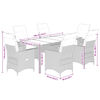 vidaXL 7-tlg. Garten-Essgruppe mit Kissen Beige Poly Rattan