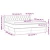 vidaXL Boxspringbett mit Matratze Schwarz 160x200 cm Stoff