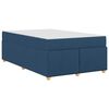 vidaXL Bettrahmen mit Matratze Blau 120 x 200 cm Stoff