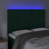 vidaXL LED Kopfteil Dunkelgr&uuml;n 160x7x118/128 cm Samt