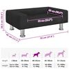 vidaXL Hundebett Schwarz 70x45x26,5 cm Samt