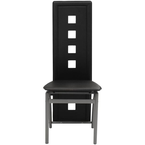 vidaXL Esszimmerst&uuml;hle 2 Stk. Schwarz Kunstleder