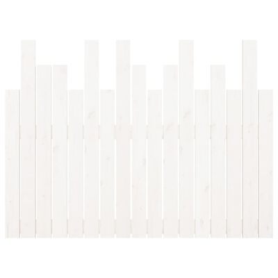 vidaXL Wand-Kopfteil Weiß 108x3x80 cm Massivholz Kiefer