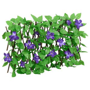 vidaXL Rankgitter mit K&uuml;nstlichem Efeu Erweiterbar Gr&uuml;n 180x20 cm