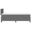 vidaXL LED Boxspringbett Hellgrau und Wei&szlig; 80 x 200 cm Cordstoff