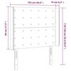 vidaXL LED Kopfteil Taupe 103x16x118/128 cm Stoff