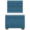 vidaXL Boxspringbett mit Matratze Blau 100x200 cm Samt
