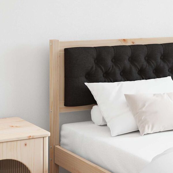 vidaXL Kopfteil Sonstiges Braun und Schwarz 160 cm Massivholz Kiefer