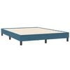vidaXL Boxspringbett mit Matratze Dunkelblau 140x210 cm Samt