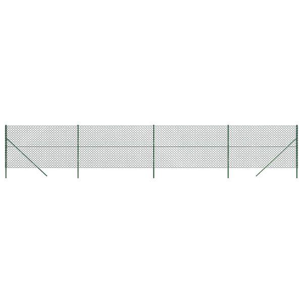vidaXL Maschendrahtzaun Gr&uuml;n 2x10 m