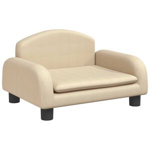 vidaXL Hundebett Creme 50x40x30 cm Stoff