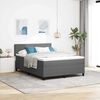 vidaXL LED Boxspringbett Hellgrau und Wei&szlig; 140 x 200 cm Cordstoff