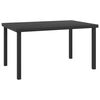vidaXL Gartentisch Schwarz 140x90x74 cm Aluminium und WPC