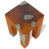 vidaXL Hocker Massivholz Teak und Harz