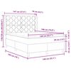 vidaXL Boxspringbett mit Matratze Schwarz 140 x 190 cm Stoff