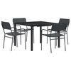 vidaXL Gartenm&ouml;bel Set 5 stk. Anthrazit Stahl