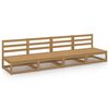 vidaXL Outdoor-Sofa 4-Sitzer Honigbraun Massivholz Kiefer