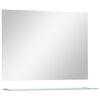 vidaXL Wandspiegel mit Ablage 80x60 cm Hartglas
