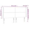 vidaXL Kopfteil mit Ohren Schwarz 203x23x118/128 cm Stoff