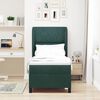 vidaXL Boxspringbett mit Matratze Dunkelgr&uuml;n 200 x 80 cm Polyester