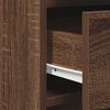 vidaXL Schminktisch mit T&uuml;r 3 pcs Braun 40 x 41 x 75 cm Holzwerkstoff