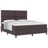 vidaXL Boxspringbett mit Kopfteil Dunkelbraun 180 x 200 cm Stoff