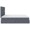 vidaXL Ottoman-Bett mit Matratzen Dunkelgrau 200x200 cm Samt