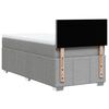 vidaXL Boxspringbett mit Matratze Hellgrau 100x200 cm Stoff