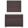 vidaXL Boxspringbett mit Matratze Dunkelbraun 90x200 cm Stoff