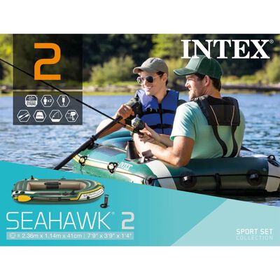 Intex Schlauchboot mit Rudern und Pumpe Seahawk 2 68347NP