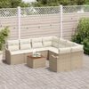 vidaXL Garten-Sofa-Set 9 pcs Beige und Weiß