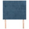 vidaXL Kopfteil Dunkelblau 80x5x118/128 cm Samt