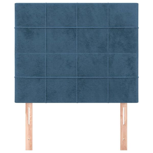 vidaXL Kopfteil Dunkelblau 80x5x118/128 cm Samt