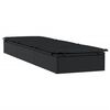 vidaXL Sonnenliegen 2 Stk. mit Tisch Schwarz Poly Rattan