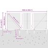 vidaXL Zaunpfosten Grau 25 x 1 m (25 x 25 mm Masche) Stahl