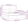 vidaXL Boxspringbett mit Matratze Schwarz 160x200 cm Stoff